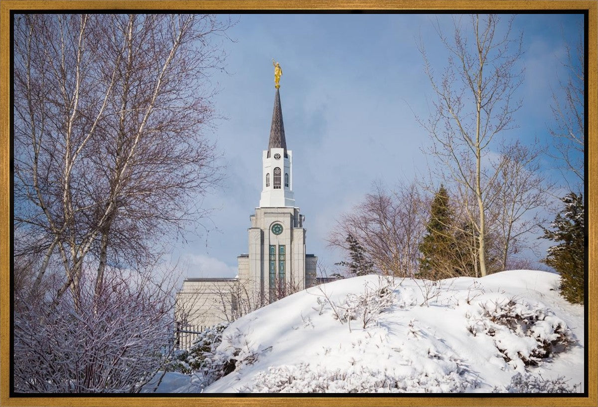 Boston Morning Snow Horizontal Gallery Wrap