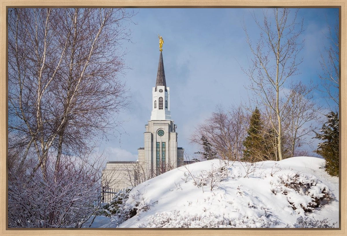 Boston Morning Snow Horizontal Gallery Wrap