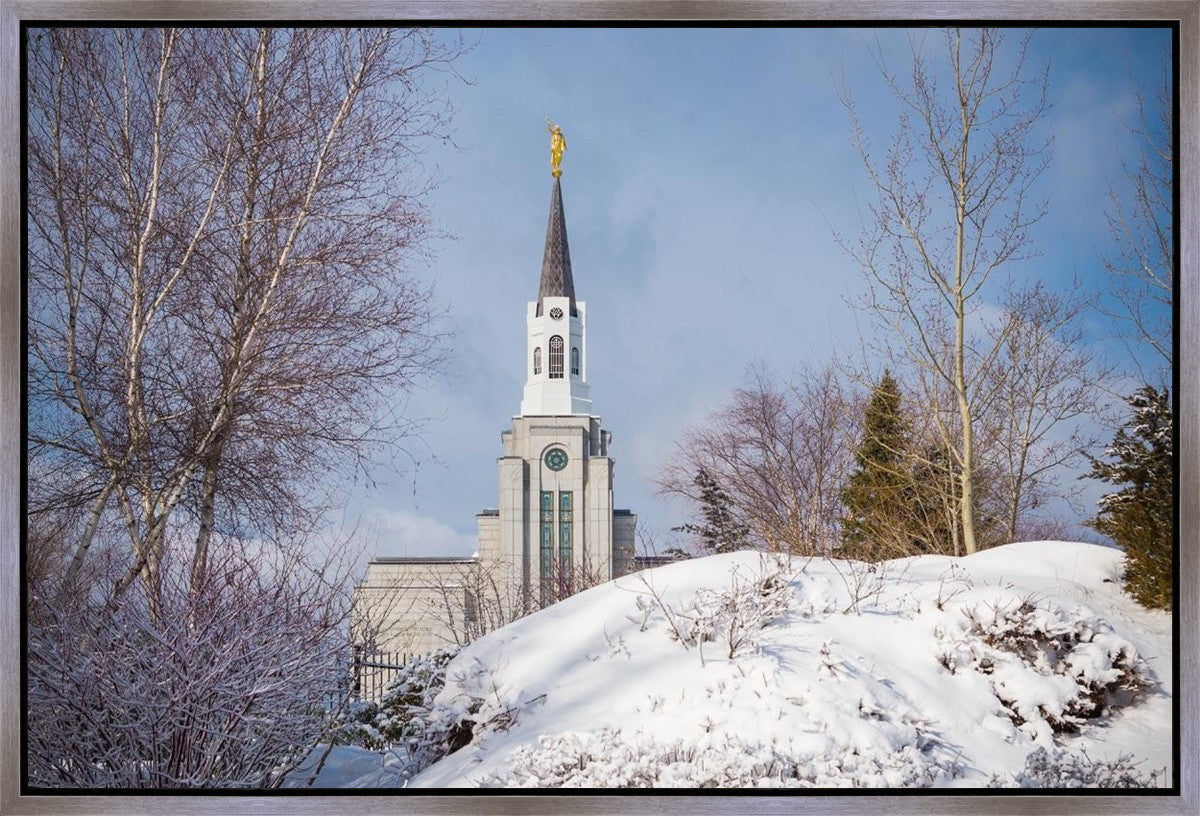 Boston Morning Snow Horizontal Gallery Wrap