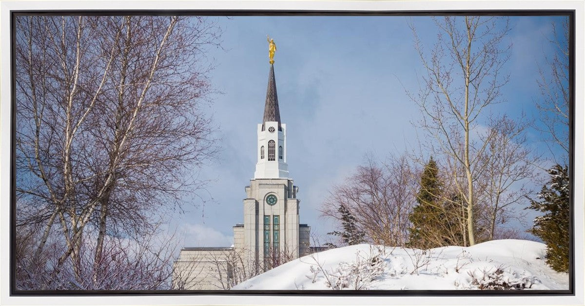 Boston Morning Snow Horizontal Gallery Wrap