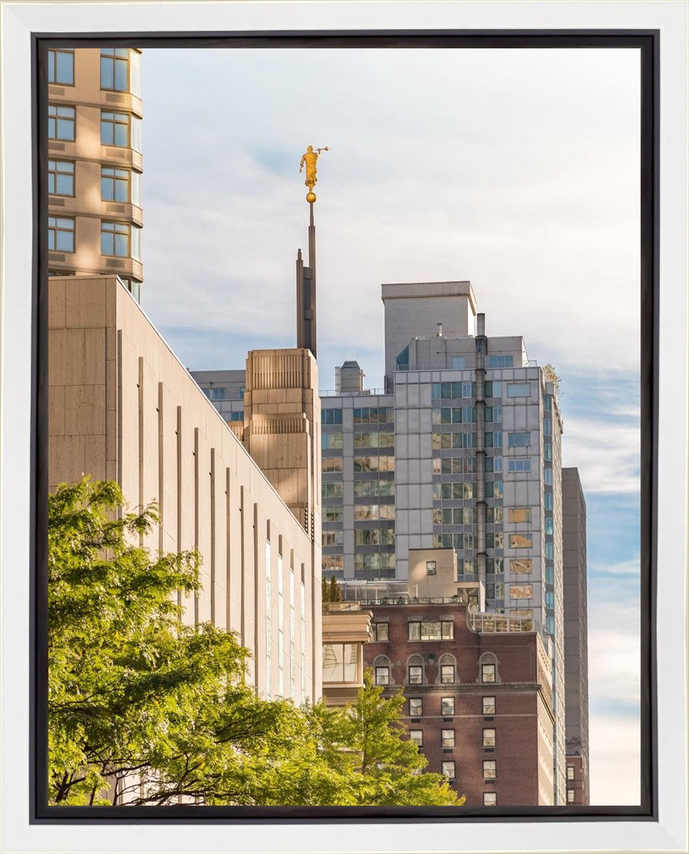 Manhattan Golden Vertical Gallery Wrap