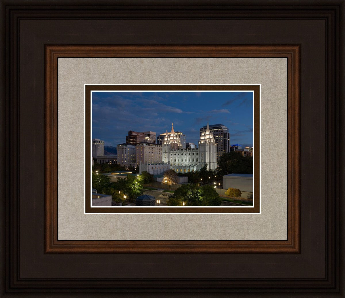 Salt Lake Temple Late Sunset