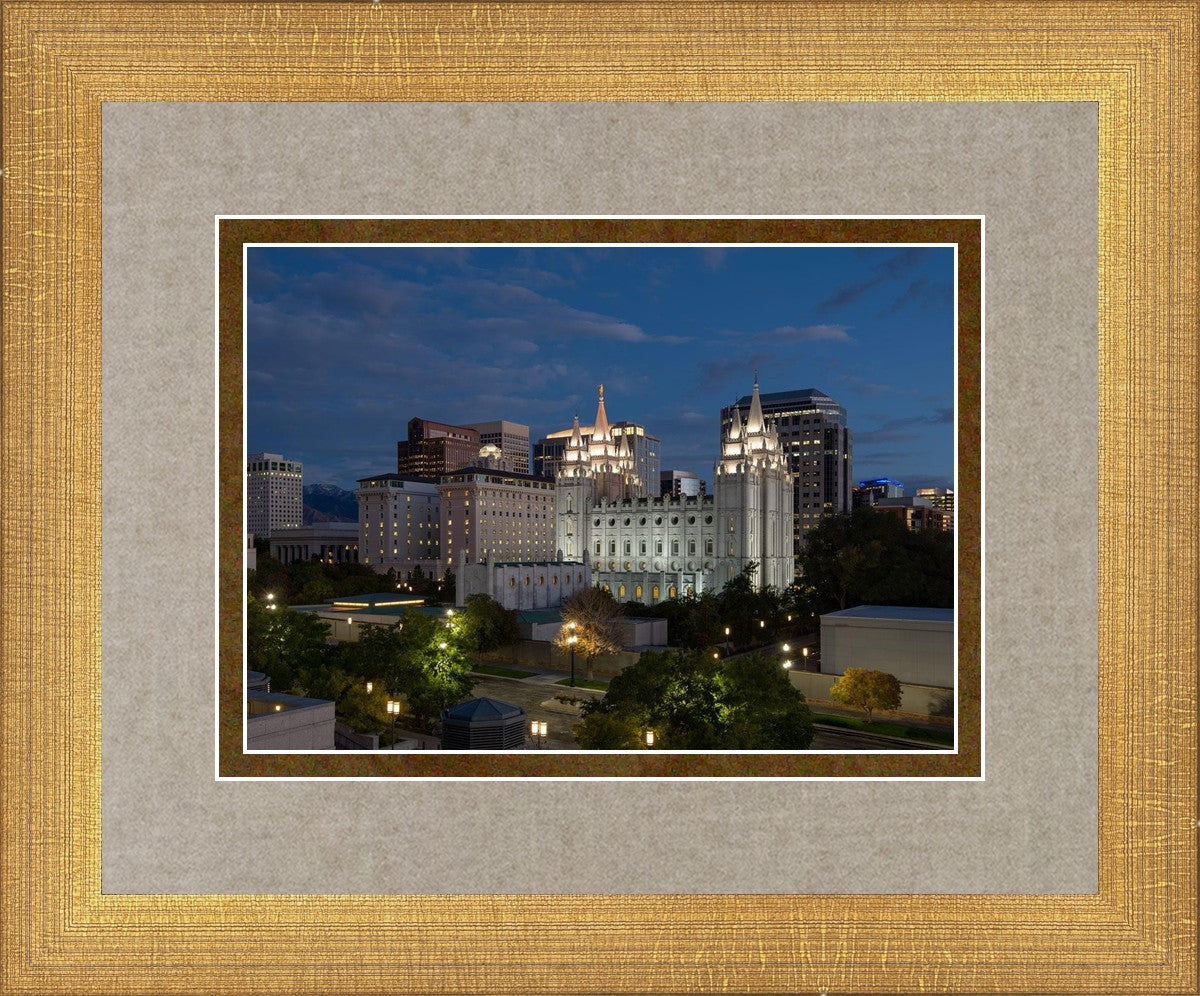 Salt Lake Temple Late Sunset
