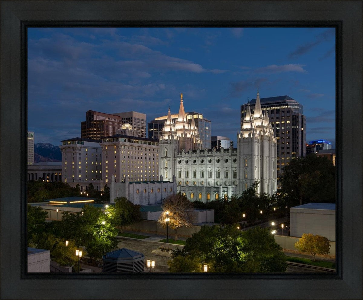 Salt Lake Temple Late Sunset Gallery Wrap