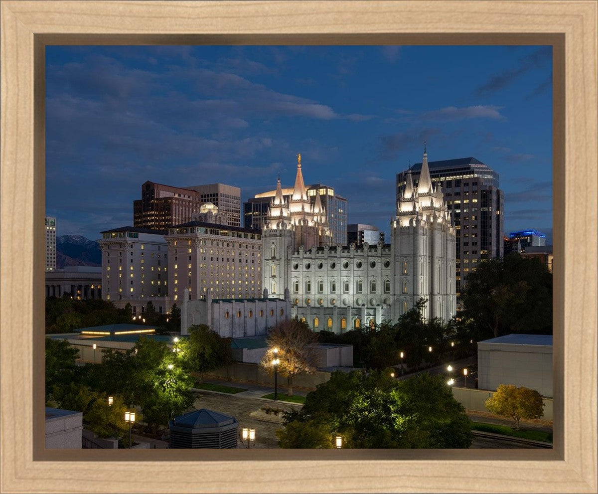 Salt Lake Temple Late Sunset Gallery Wrap