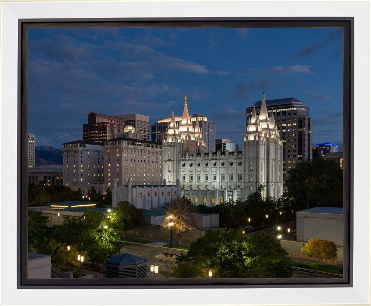 Salt Lake Temple Late Sunset Gallery Wrap