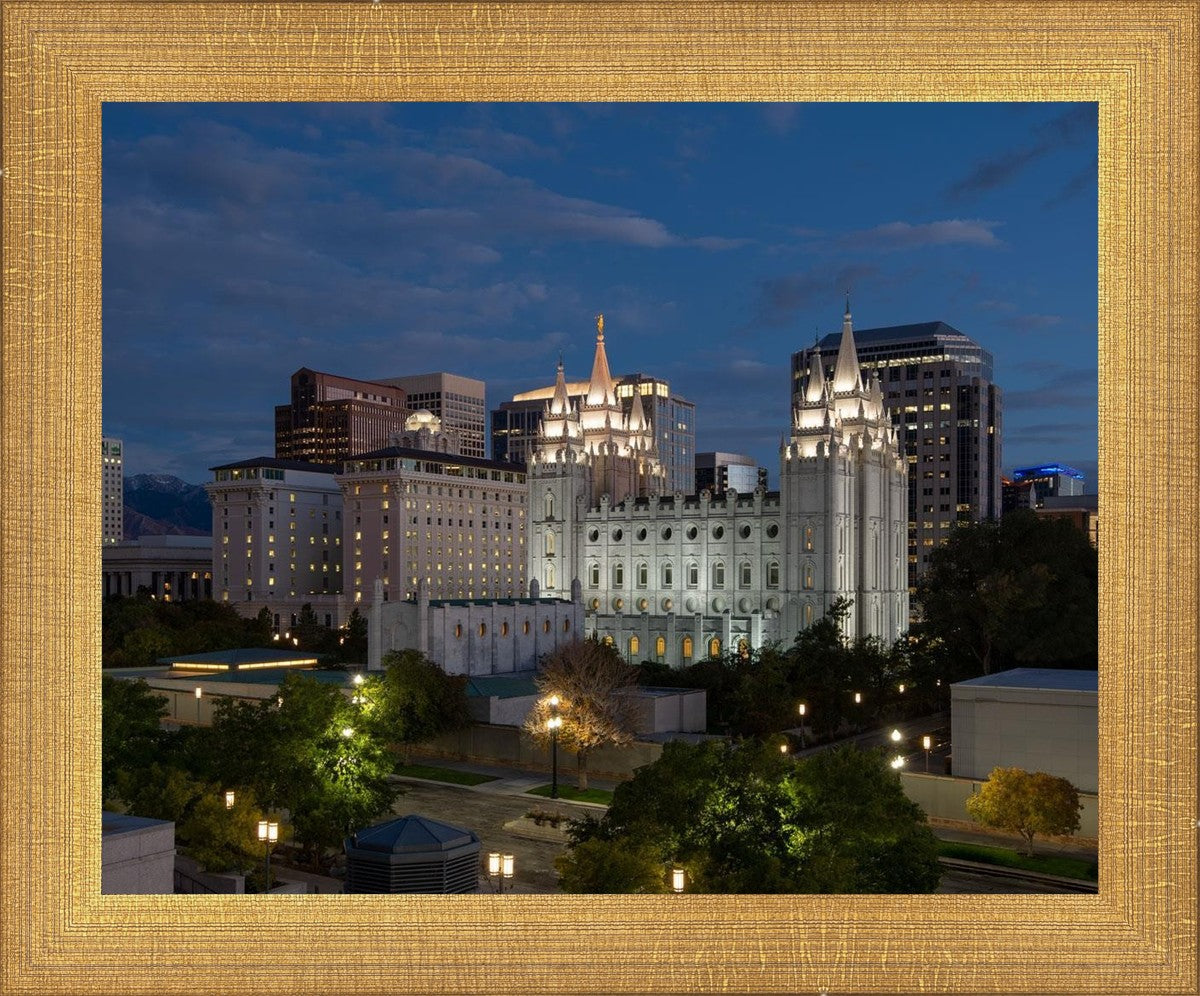 Salt Lake Temple Late Sunset