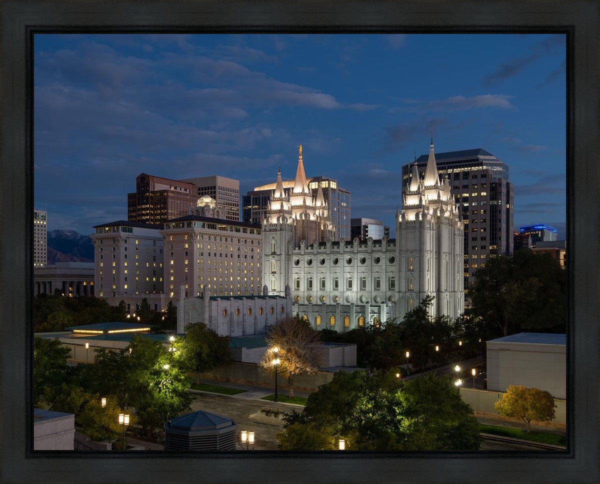 Salt Lake Temple Late Sunset Gallery Wrap