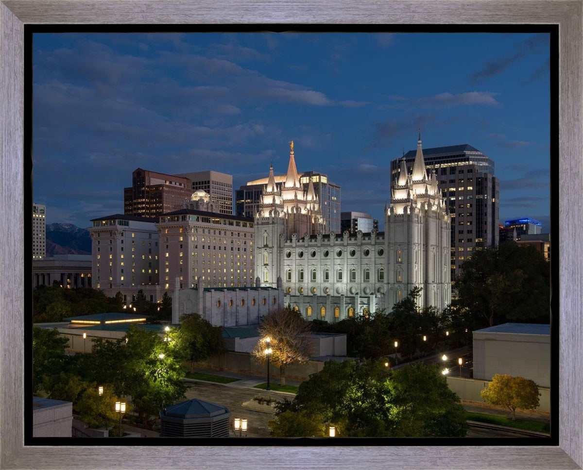 Salt Lake Temple Late Sunset Gallery Wrap