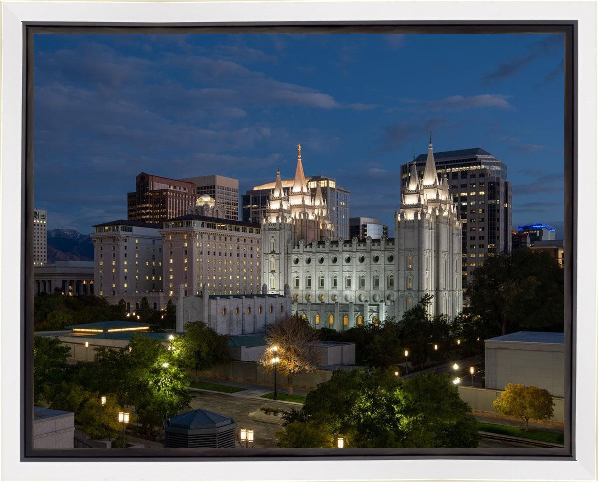 Salt Lake Temple Late Sunset Gallery Wrap
