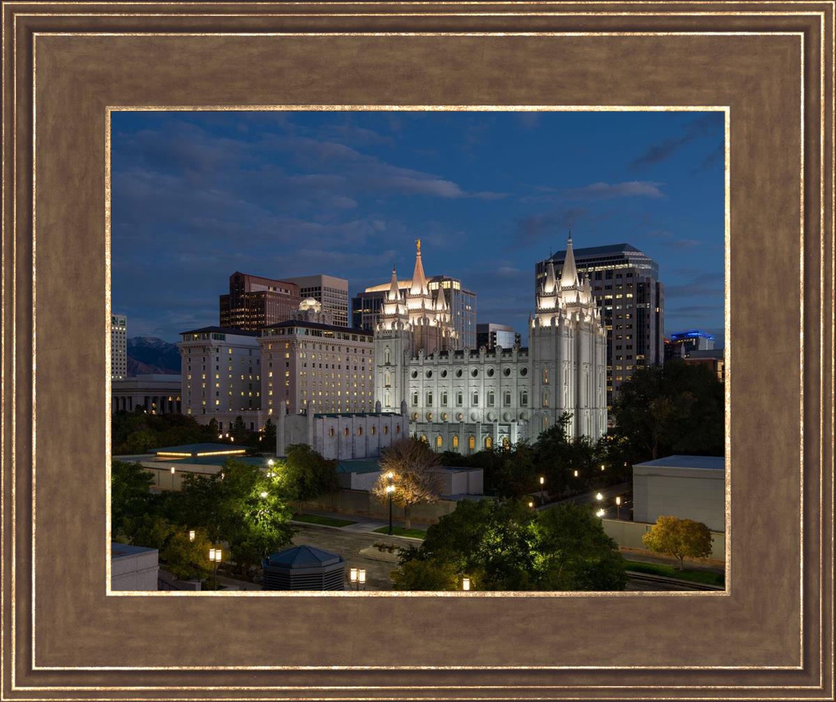 Salt Lake Temple Late Sunset