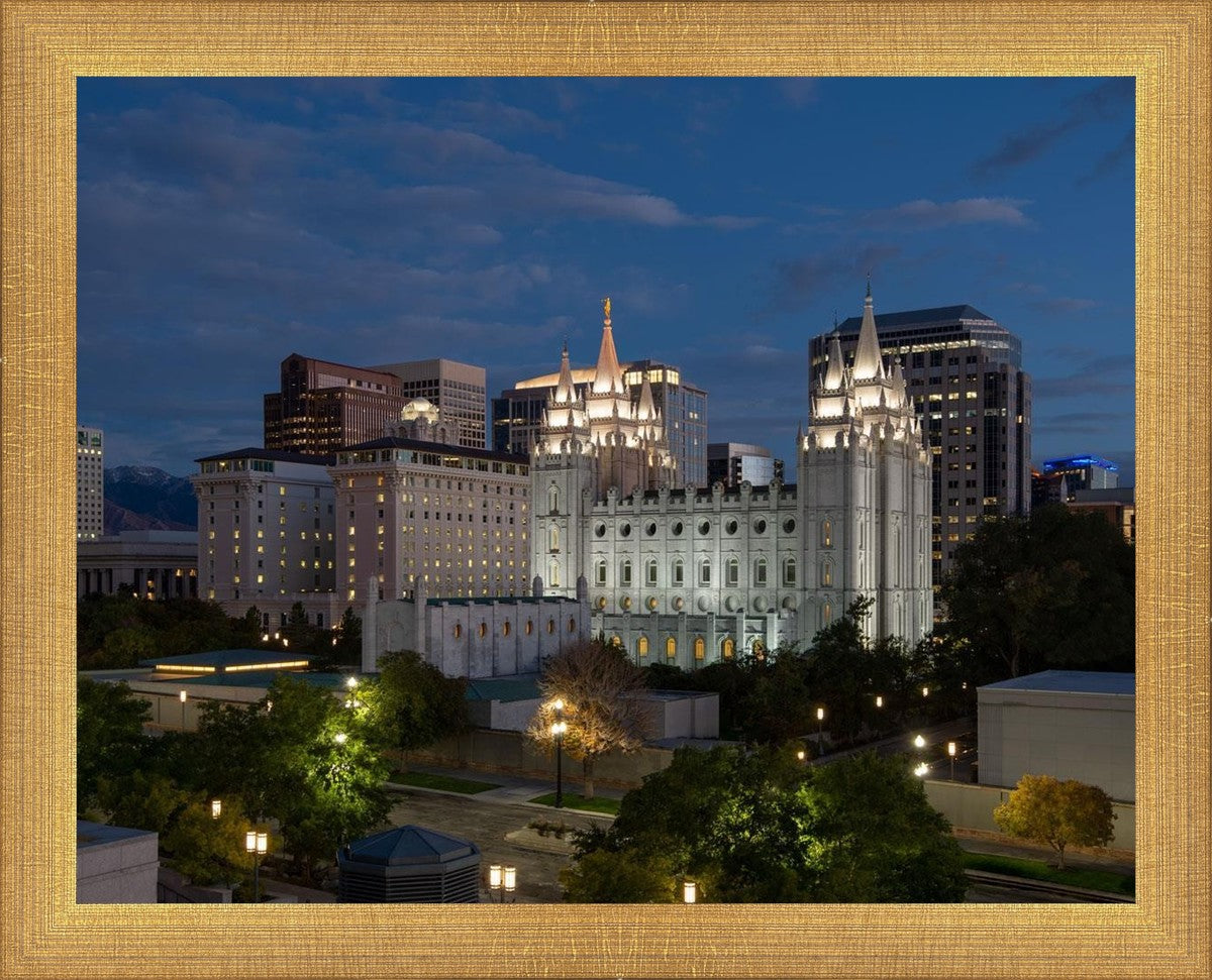 Salt Lake Temple Late Sunset