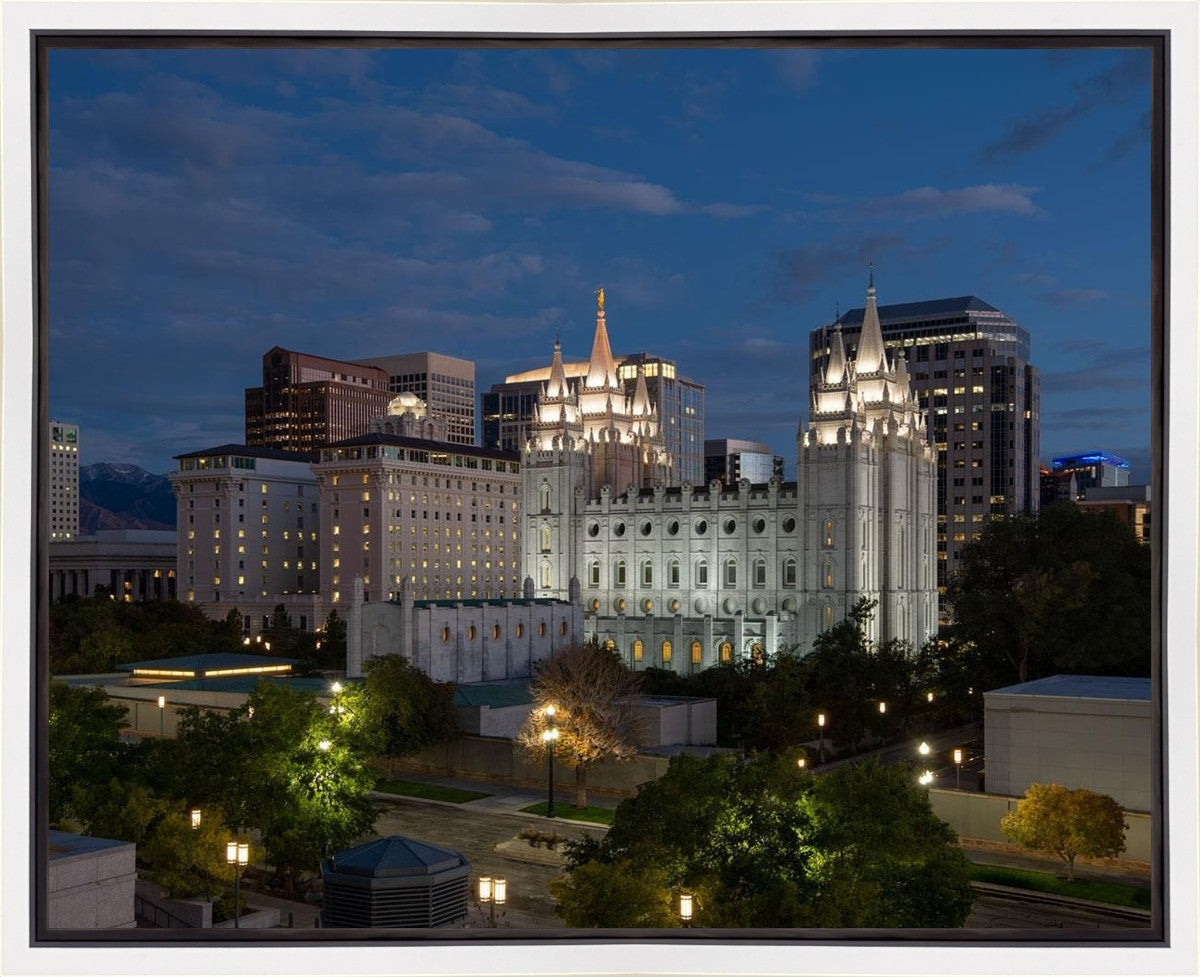 Salt Lake Temple Late Sunset Gallery Wrap