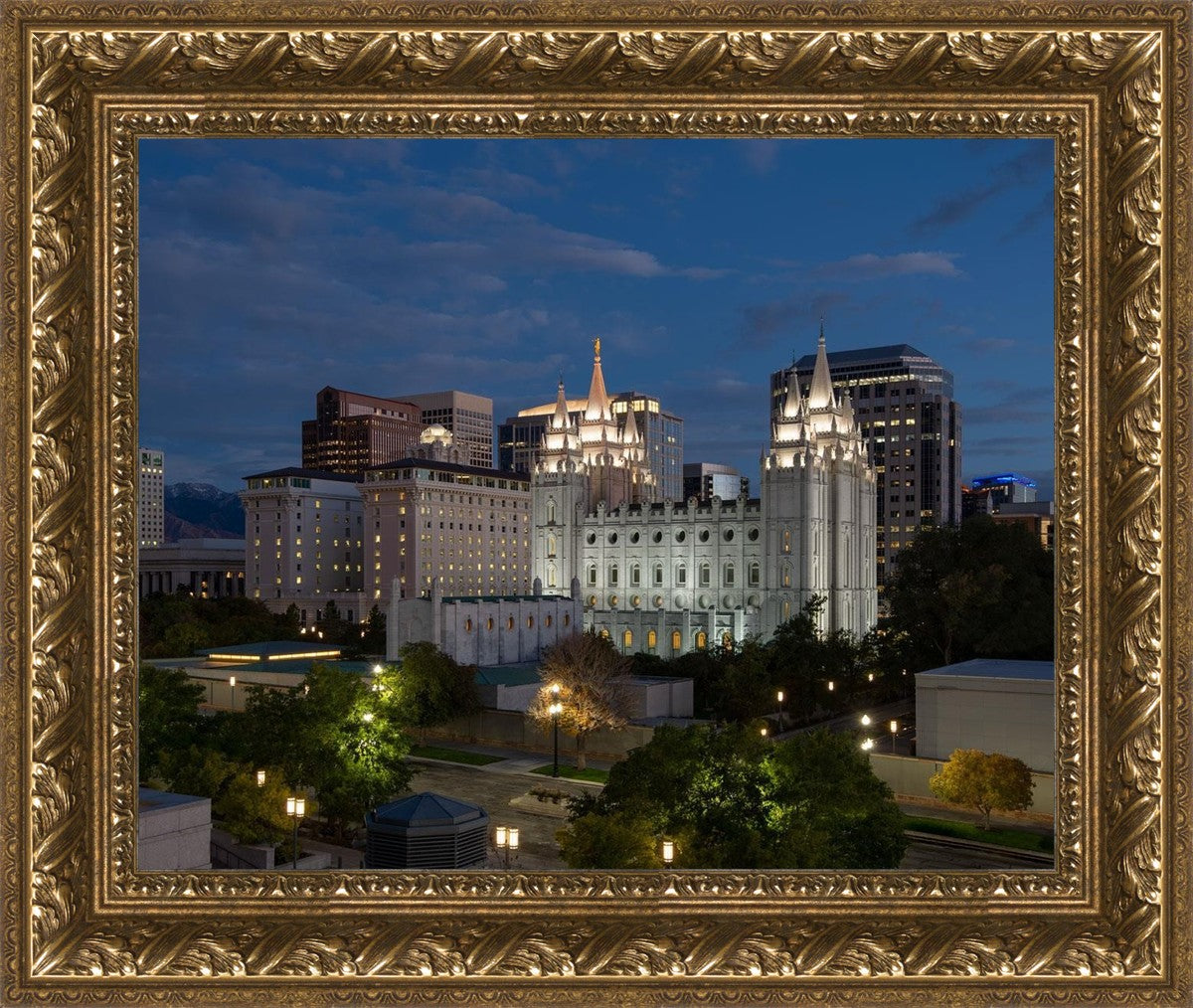 Salt Lake Temple Late Sunset