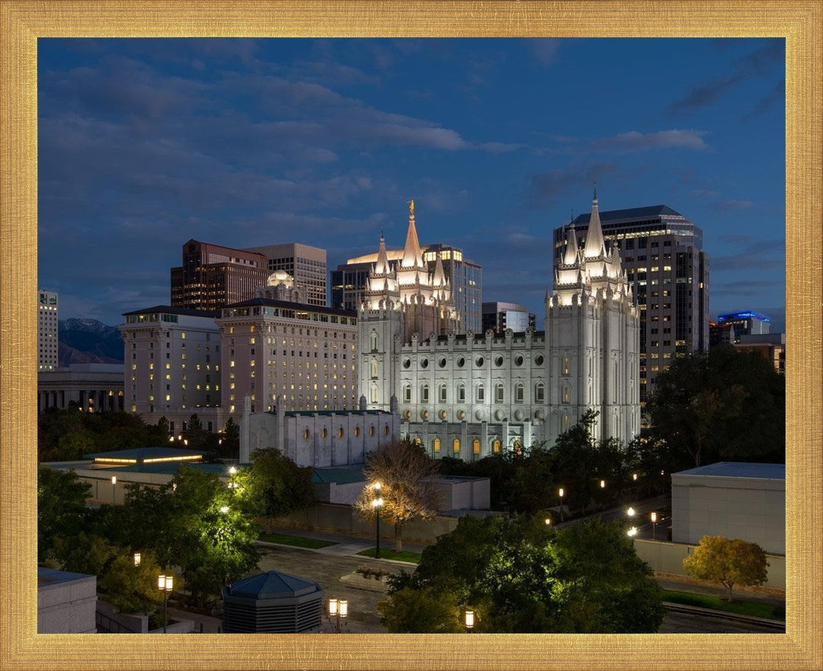 Salt Lake Temple Late Sunset