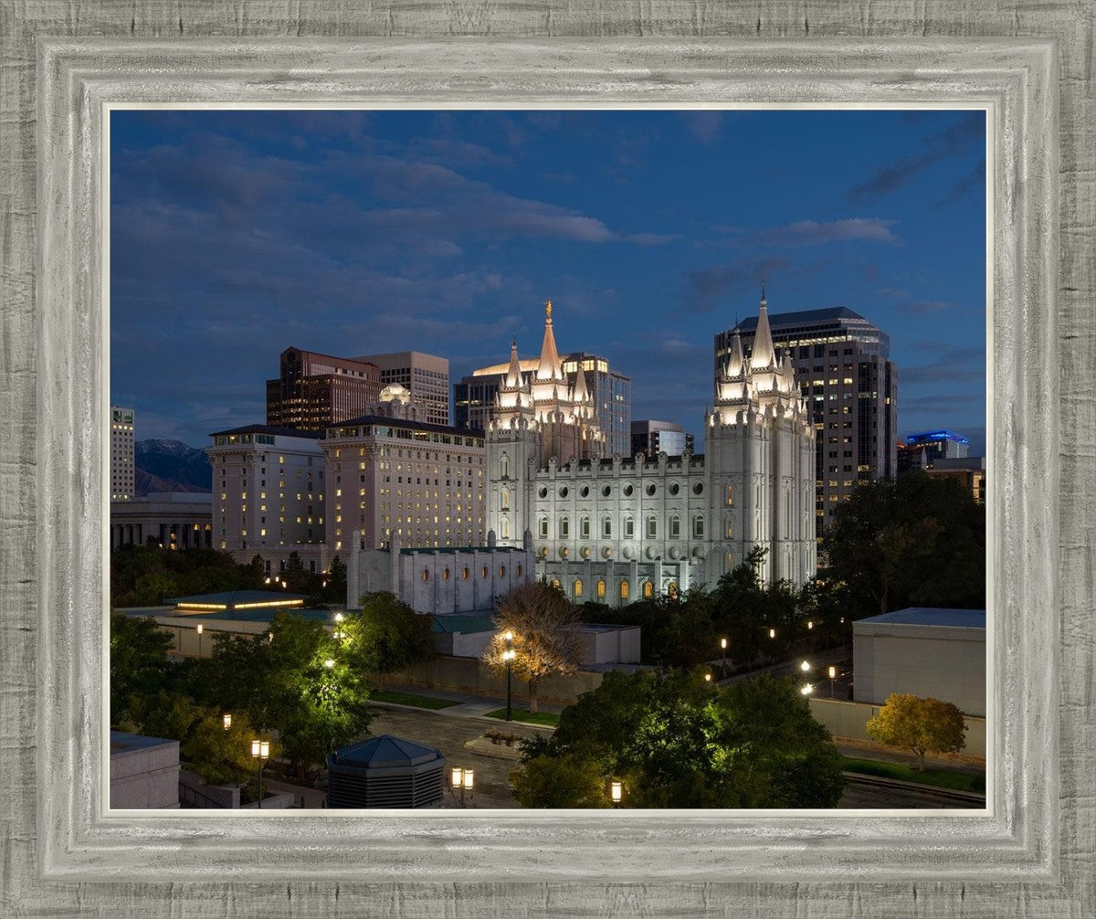 Salt Lake Temple Late Sunset