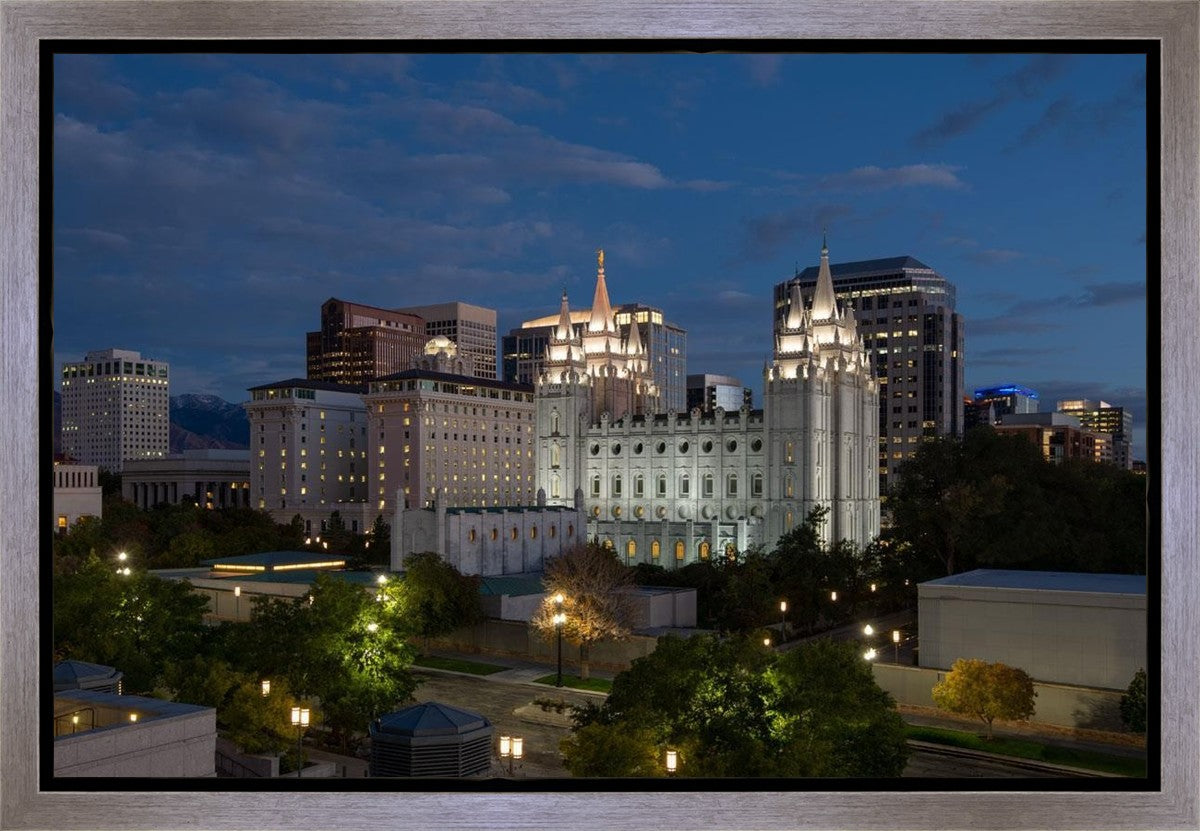 Salt Lake Temple Late Sunset Gallery Wrap