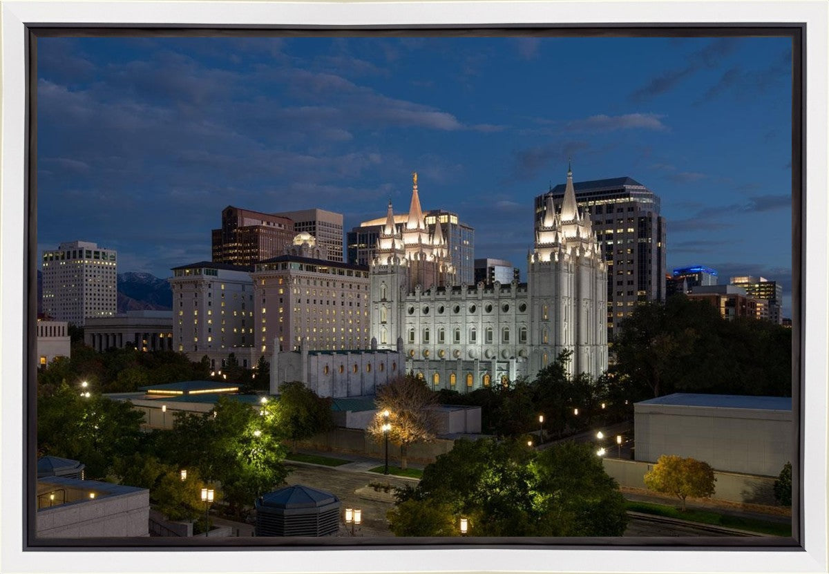 Salt Lake Temple Late Sunset Gallery Wrap