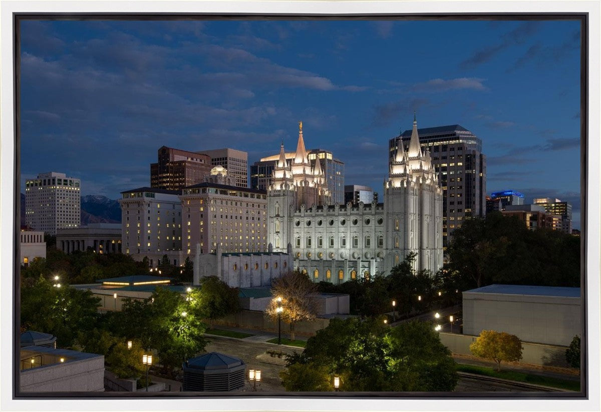 Salt Lake Temple Late Sunset Gallery Wrap