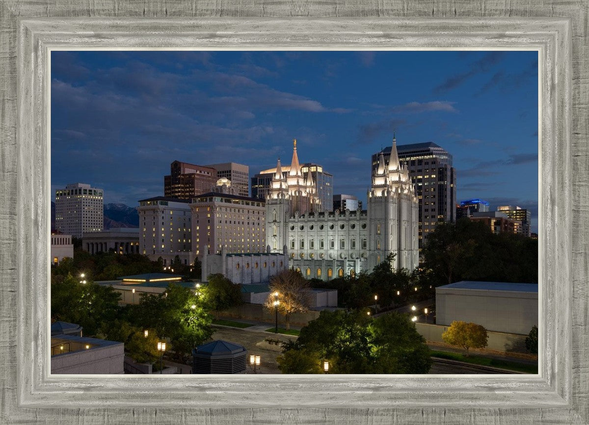 Salt Lake Temple Late Sunset