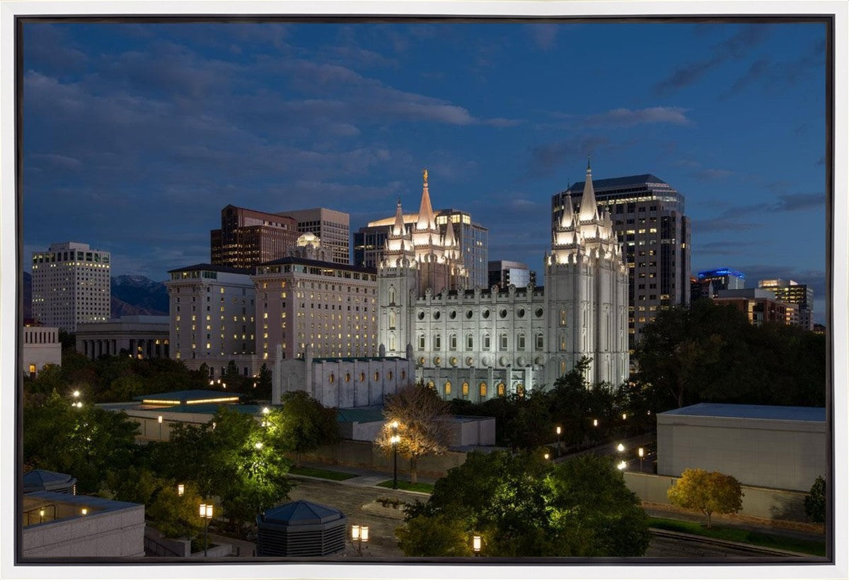 Salt Lake Temple Late Sunset Gallery Wrap