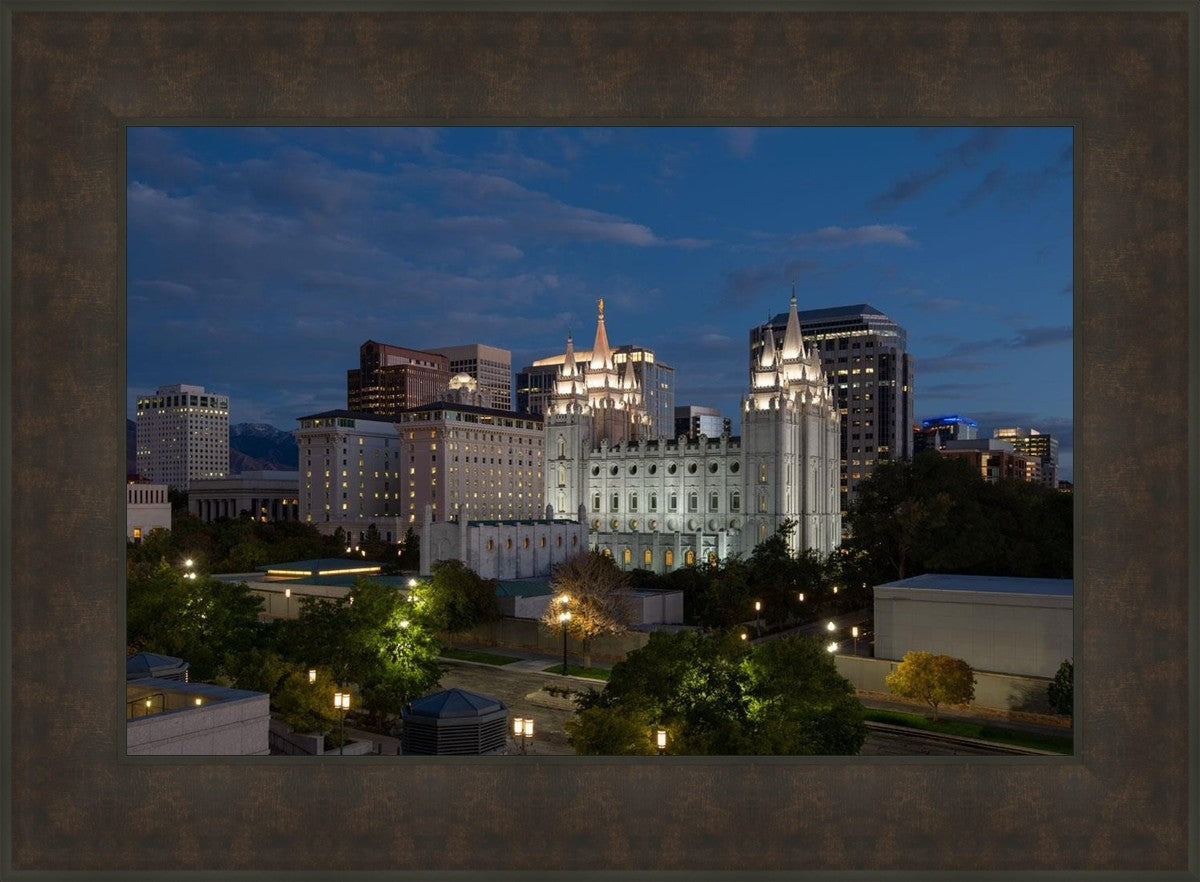 Salt Lake Temple Late Sunset