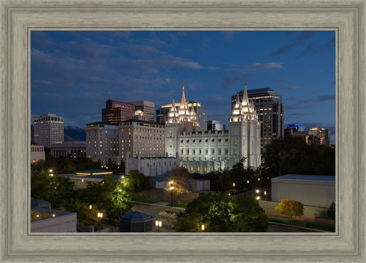 Salt Lake Temple Late Sunset