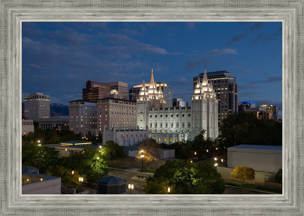 Salt Lake Temple Late Sunset
