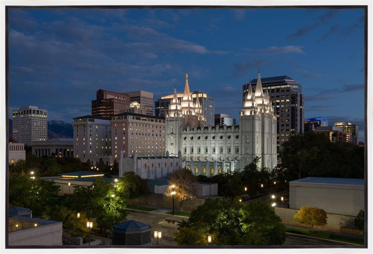 Salt Lake Temple Late Sunset Gallery Wrap