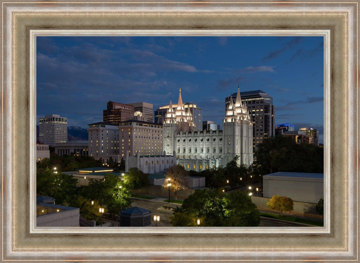 Salt Lake Temple Late Sunset