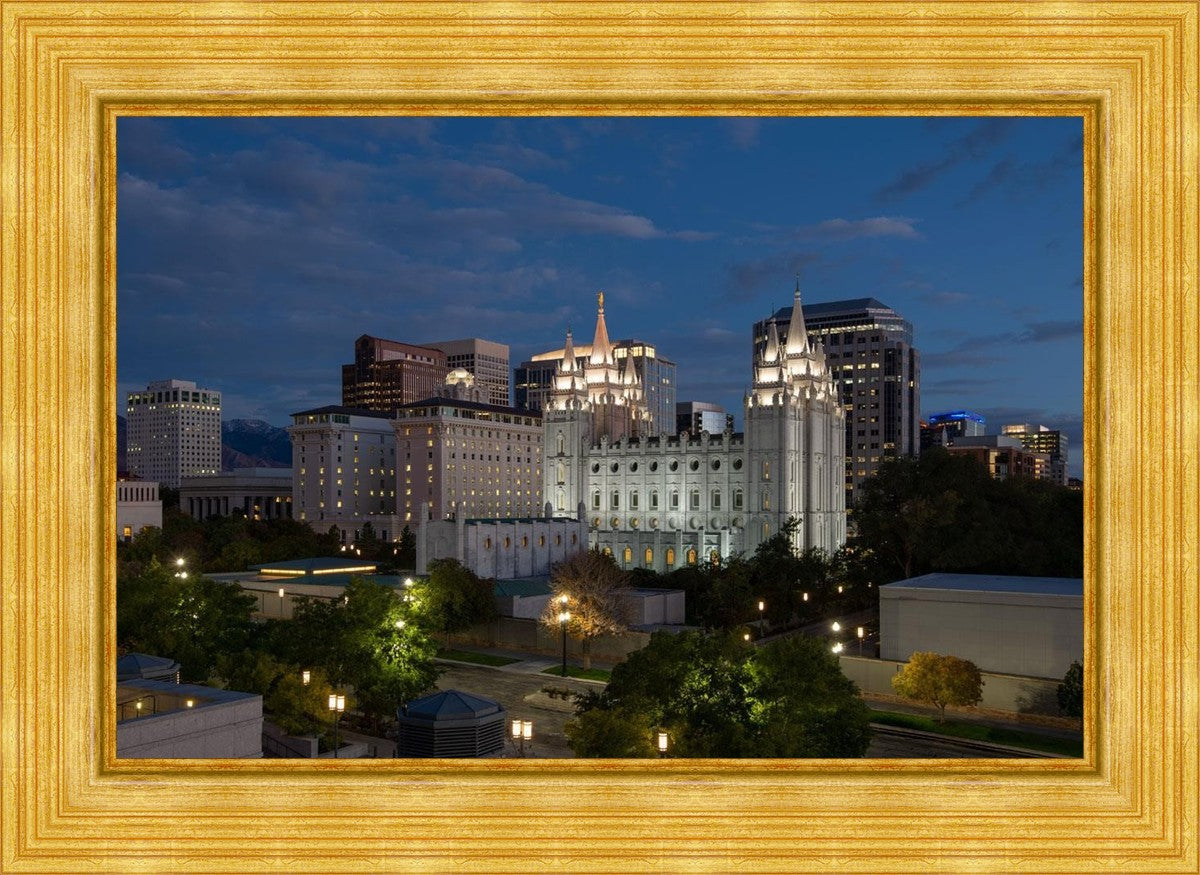 Salt Lake Temple Late Sunset