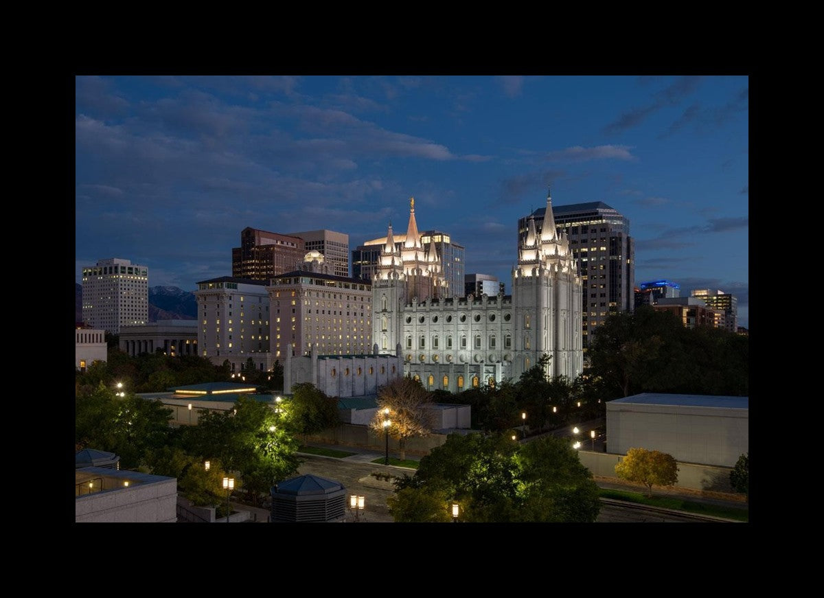 Salt Lake Temple Late Sunset