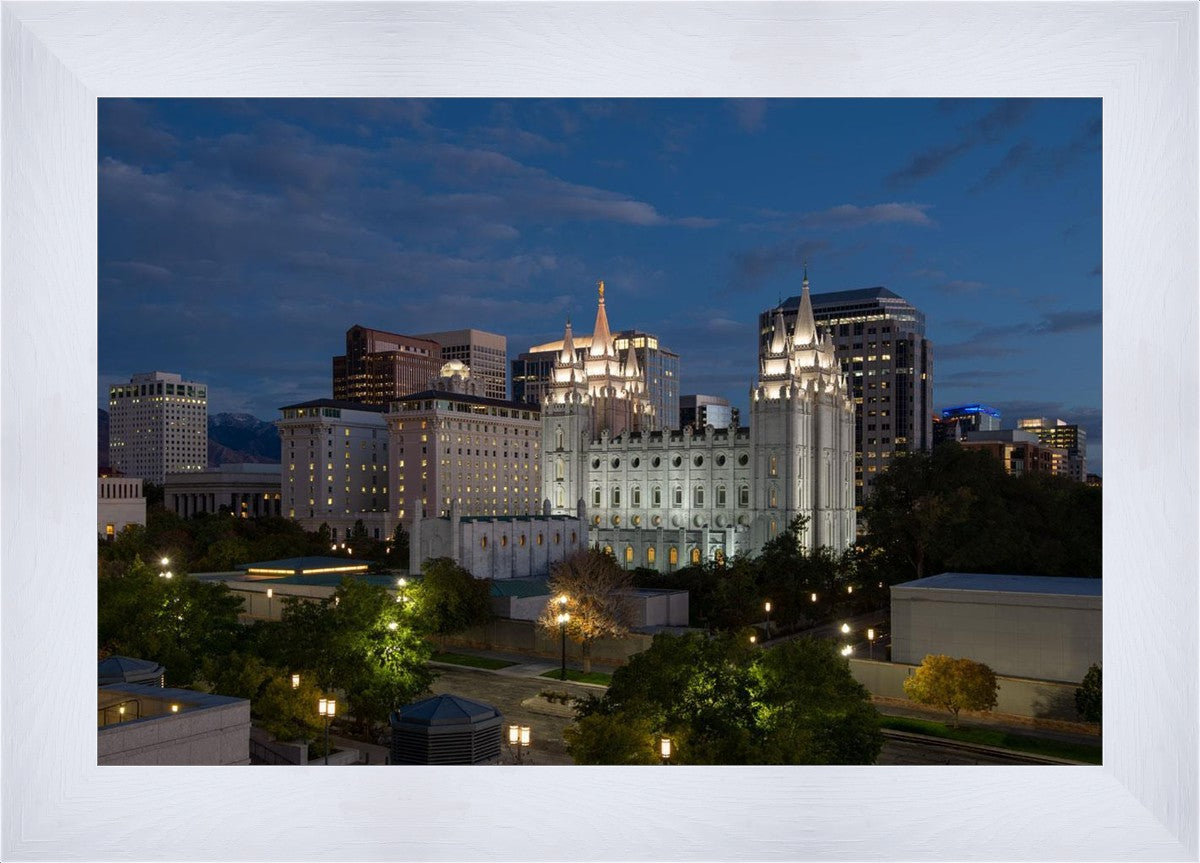 Salt Lake Temple Late Sunset