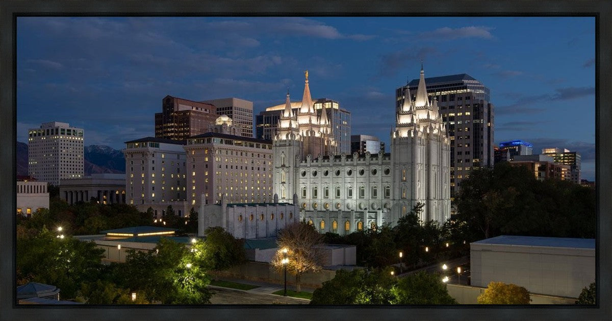 Salt Lake Temple Late Sunset Gallery Wrap