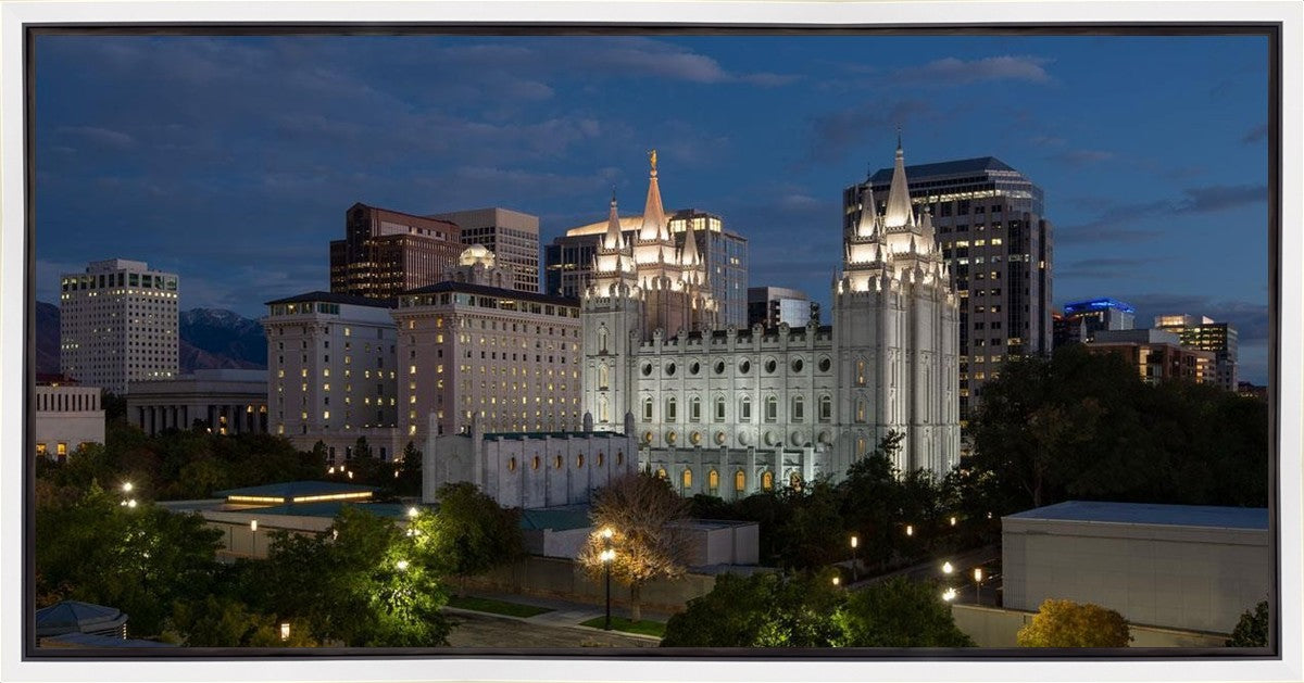 Salt Lake Temple Late Sunset Gallery Wrap