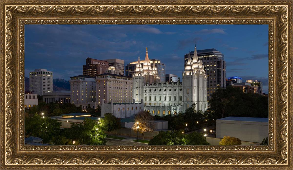 Salt Lake Temple Late Sunset