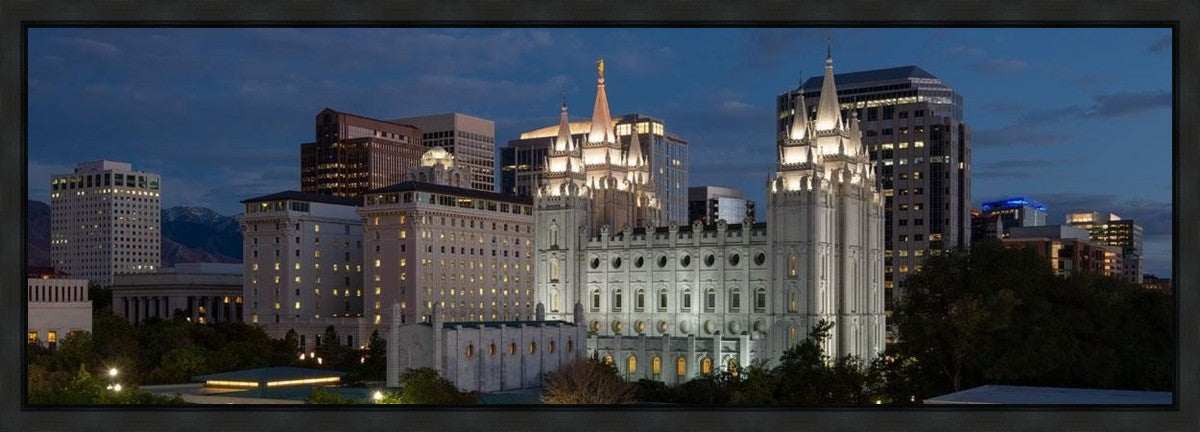 Salt Lake Temple Late Sunset Gallery Wrap