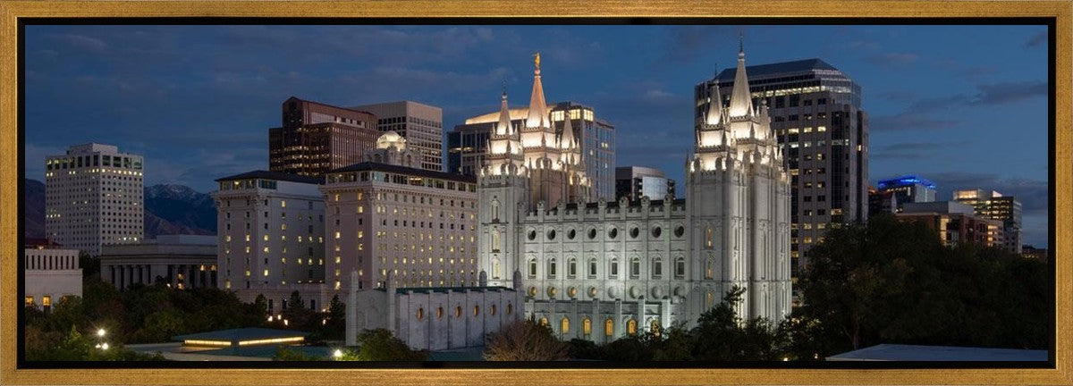 Salt Lake Temple Late Sunset Gallery Wrap