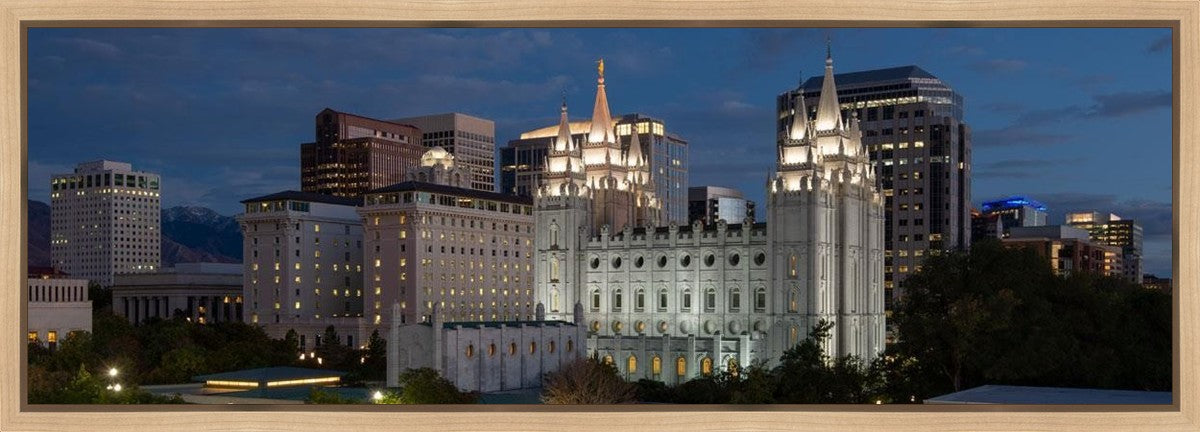 Salt Lake Temple Late Sunset Gallery Wrap