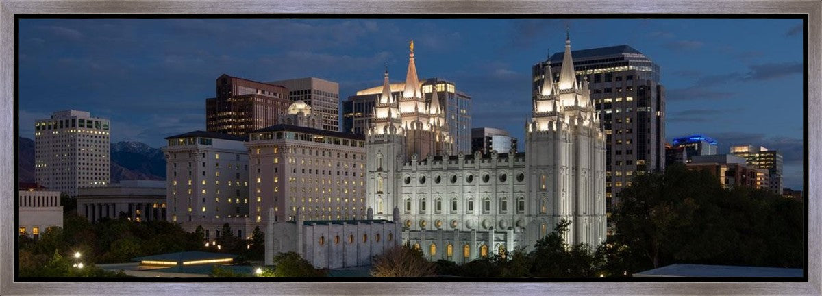 Salt Lake Temple Late Sunset Gallery Wrap