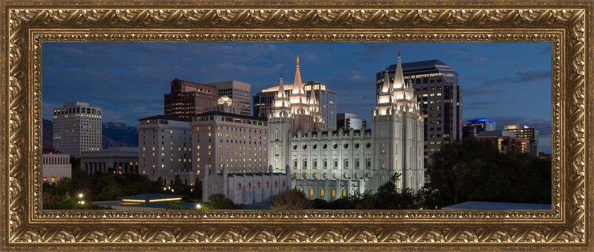 Salt Lake Temple Late Sunset