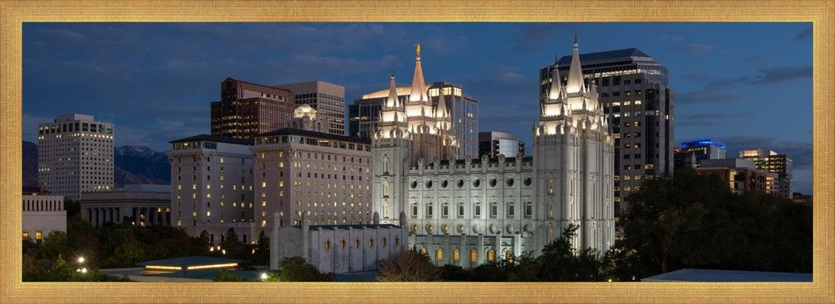 Salt Lake Temple Late Sunset