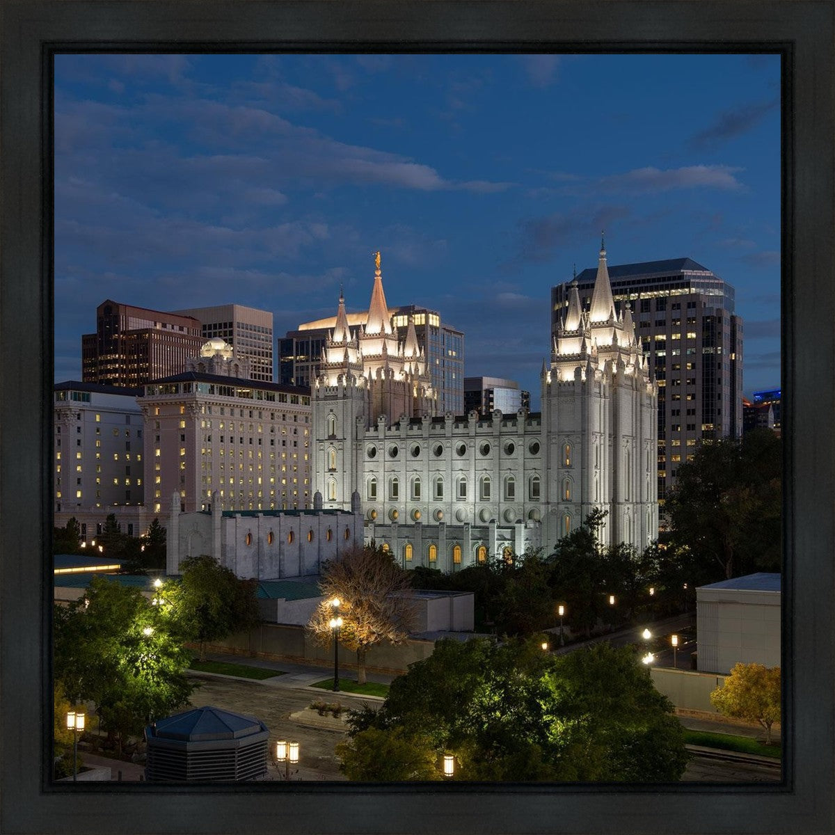 Salt Lake Temple Late Sunset Gallery Wrap