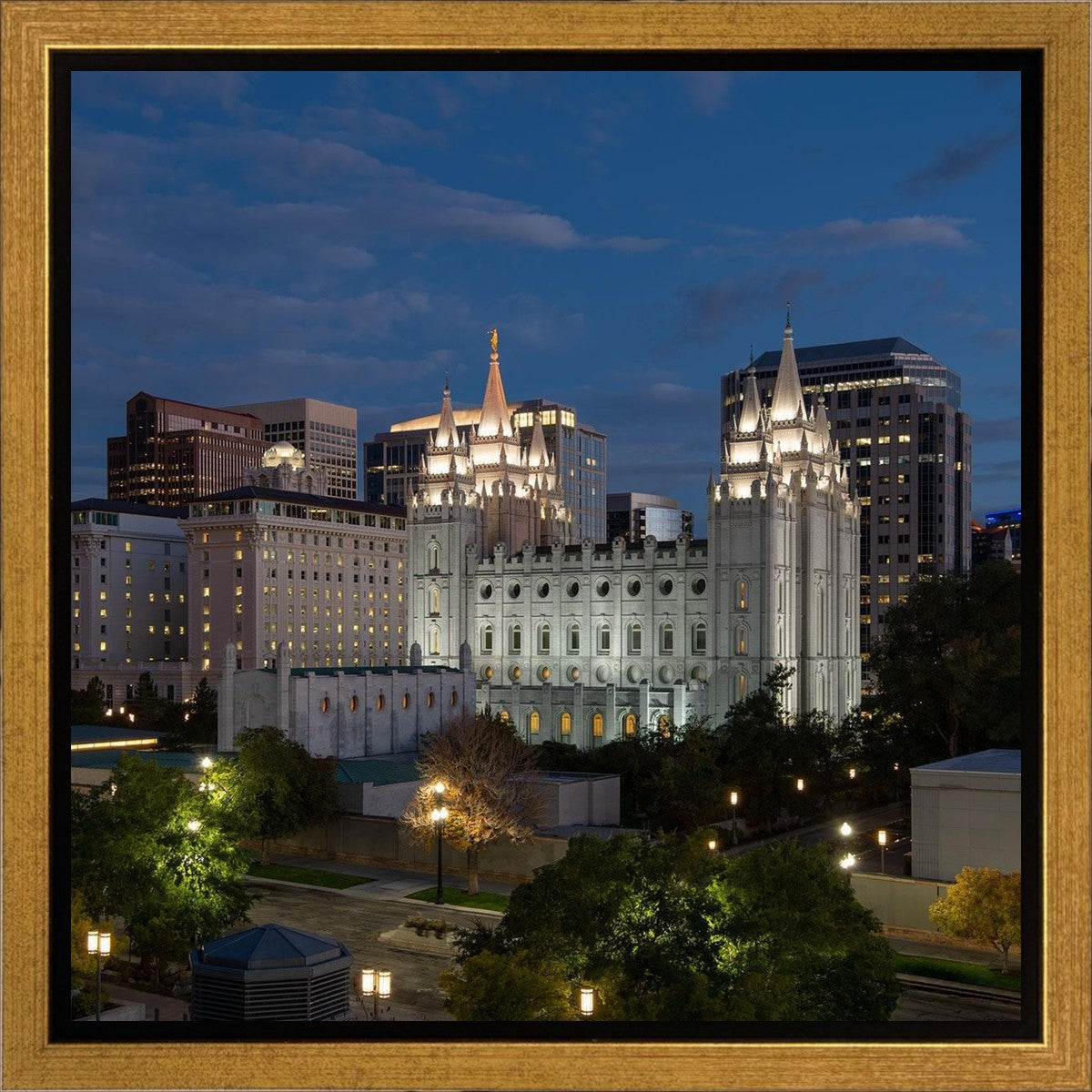 Salt Lake Temple Late Sunset Gallery Wrap