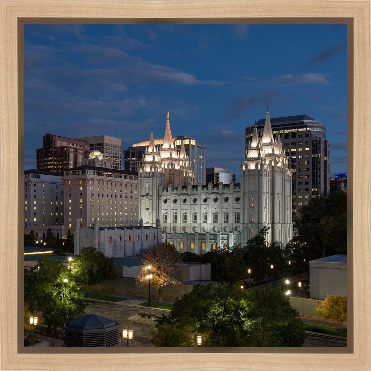Salt Lake Temple Late Sunset Gallery Wrap