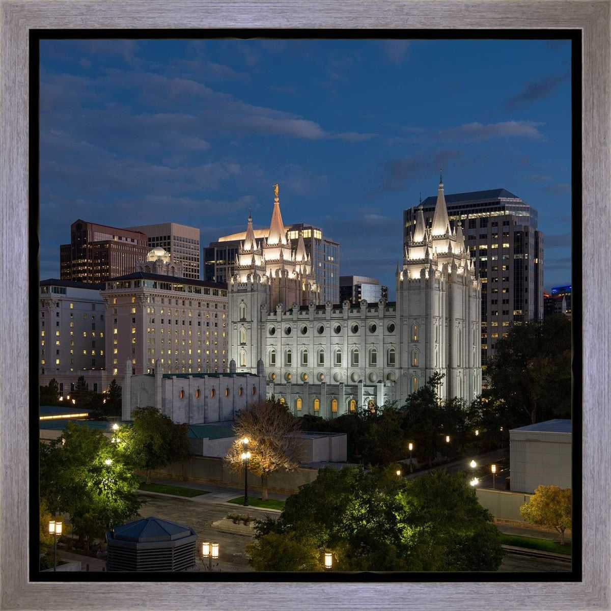 Salt Lake Temple Late Sunset Gallery Wrap