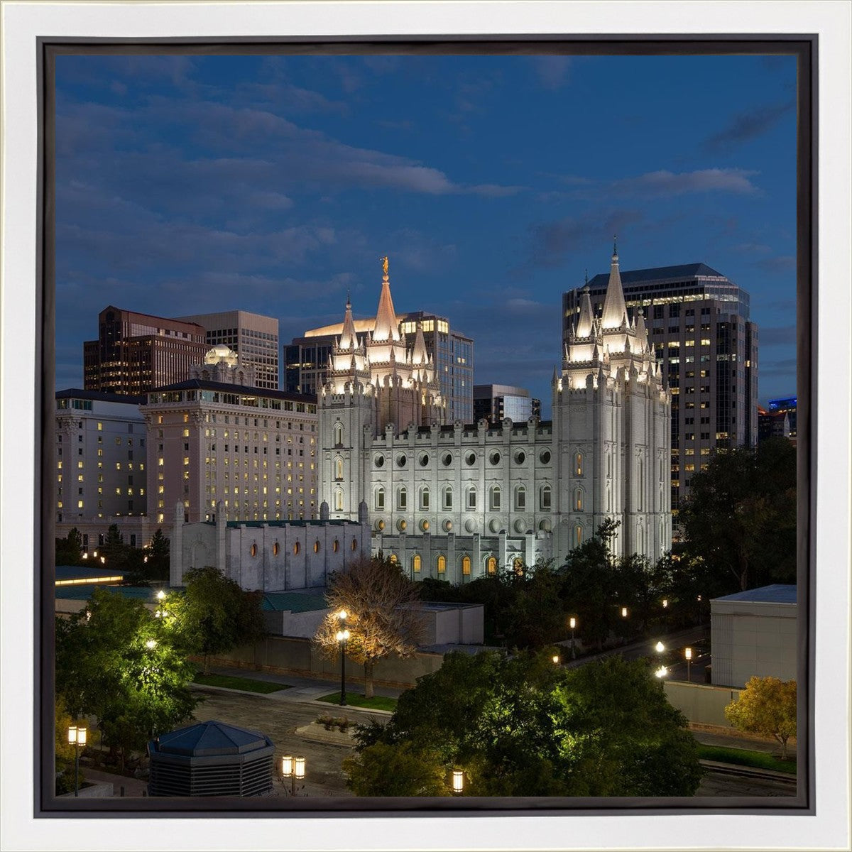 Salt Lake Temple Late Sunset Gallery Wrap