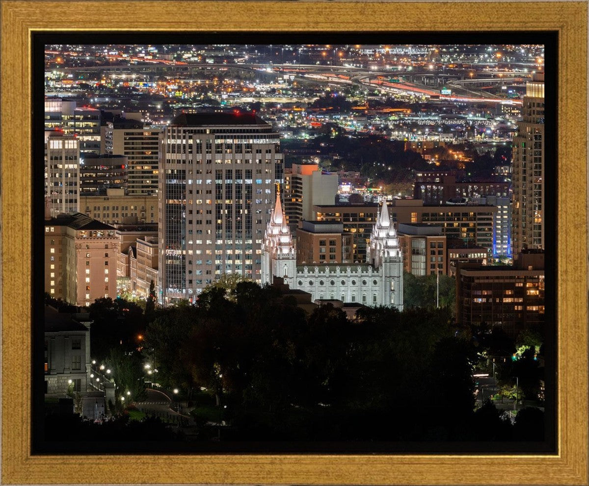 Salt Lake Temple City View Gallery Wrap