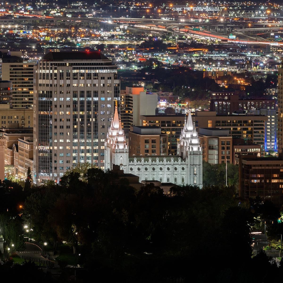 Salt Lake Temple City View Gallery Wrap