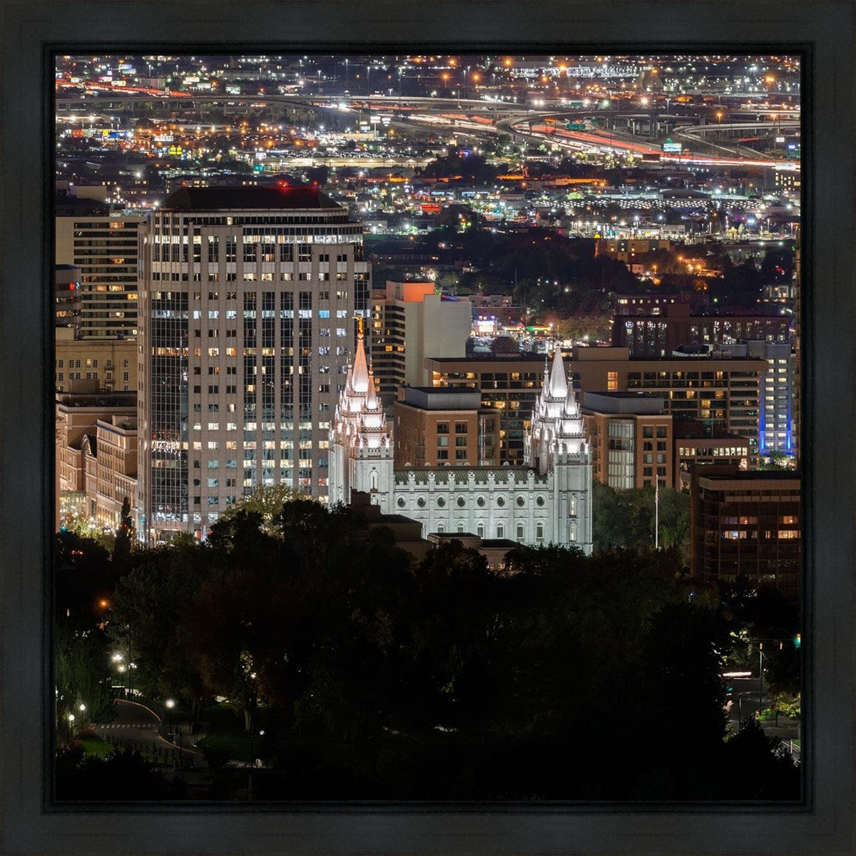 Salt Lake Temple City View Gallery Wrap